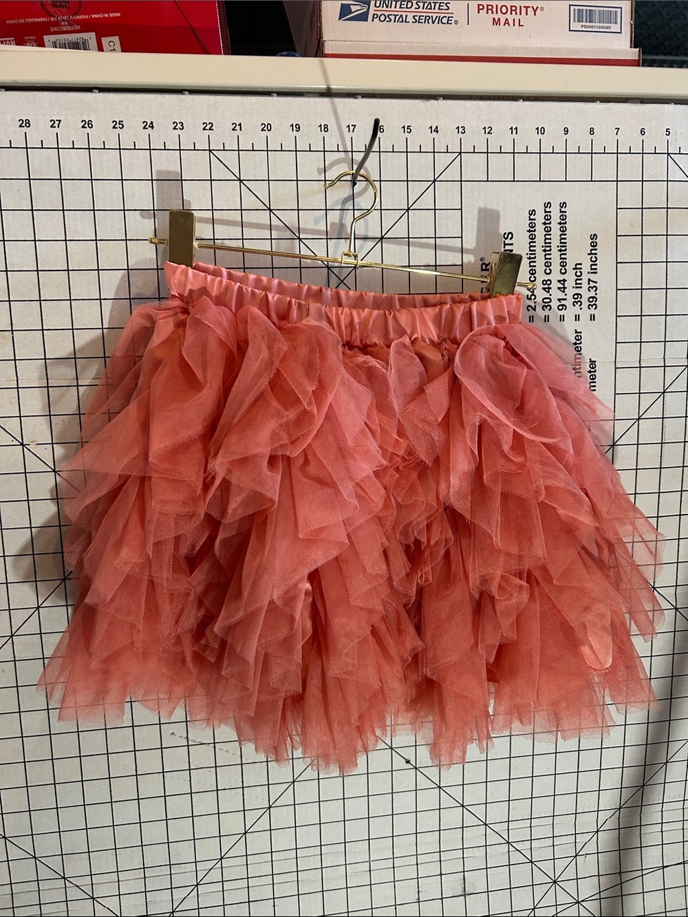 Kid’s Layered Tulle Skirt - Coral Pink